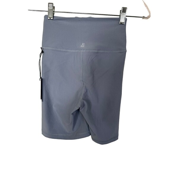 WeWoreWhat Lace Up Biker Short Solid Dusty Blue Size XSmall NWT - Picture 7 of 11